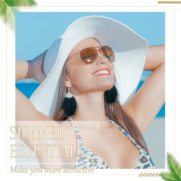 6 Pair Rattan Earrings Straw Tassel Bohemian Earrings for Girl Women Summer Beac - Picture 4 of 7